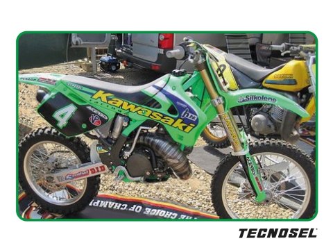 BLACKBIRD KOMPLET NAKLEJEK (OKLEIN) KAWASAKI KX 125/250 '94-'98 REPLICA TEAM KAWASAKI 1998