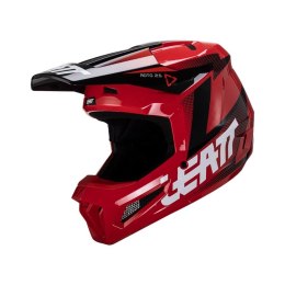 LEATT NOWOŚĆ KASK MOTO 2.5 V24 HELMET RED KOLOR CZERWONY/CZARNY/BIAŁY ROZMIAR L (59-60 cm)