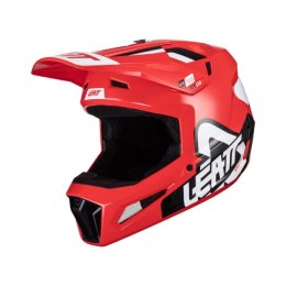 LEATT NOWOŚĆ KASK MOTO 3.5 V24 (+GOGLE VELOCITY 4.5 GRATIS) HELMET KIT RED KOLOR CZERWONY/CZARNY/BIAŁY ROZMIAR L (59-60 cm)