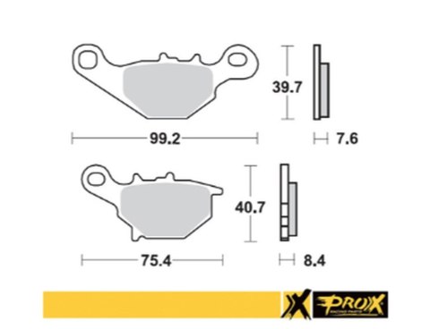 PROX KLOCKI HAMULCOWE KH230 SINTER KAWASAKI KMX 125 '99-'03, SUZUKI RM 80/85 '96-'04 PRZÓD