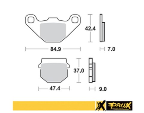 PROX KLOCKI HAMULCOWE KH83 KAWASAKI KX 80 '88-'96, KDX 125 '90-'94, KMX 125 '86-'98, SUZUKI RM 80 '86-'01, RM 85 '02-'04 PRZÓD