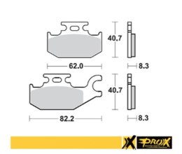 PROX KLOCKI HAMULCOWE SUZUKI LT-A/F 400F '08-'15, LT-A 450X '07-'10, LT-A 700X '05-'07, LT-A 750X '08-'15 LEWY PRZÓD