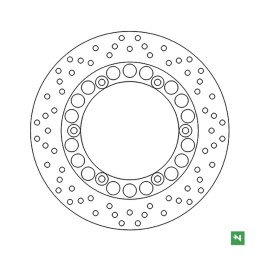 NEWFREN TARCZA HAMULCOWA PRZÓD/TYŁ YAMAHA SR 125 '96-'03; SRX 600 '86-'95; XJ 600 '83-'91; XJ 900 '83-'94; TYŁ YAMAHA TDM 900 '1