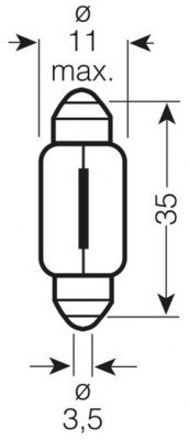 OSRAM ŻARÓWKA 5W 12V SV8.5-8 C5W