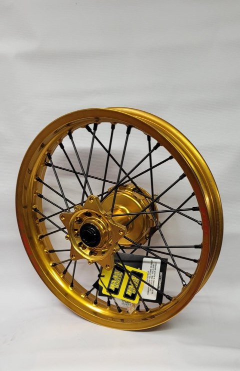 REX WHEELS (EXCEL) KOMPLETNE KOŁO TYLNE 18 CALI 18 x 2.50 (OBRĘCZ EXCEL) YAMAHA XTZ 700 TENERE (690) '20-, ZŁOTA OBRĘCZ / CZARNE