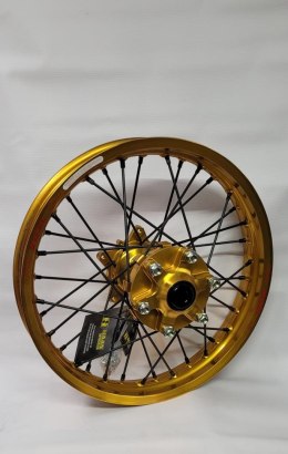 REX WHEELS (EXCEL) KOMPLETNE KOŁO TYLNE 18 CALI 18 x 2.50 (OBRĘCZ EXCEL) YAMAHA XTZ 700 TENERE (690) '20-, ZŁOTA OBRĘCZ / CZARNE