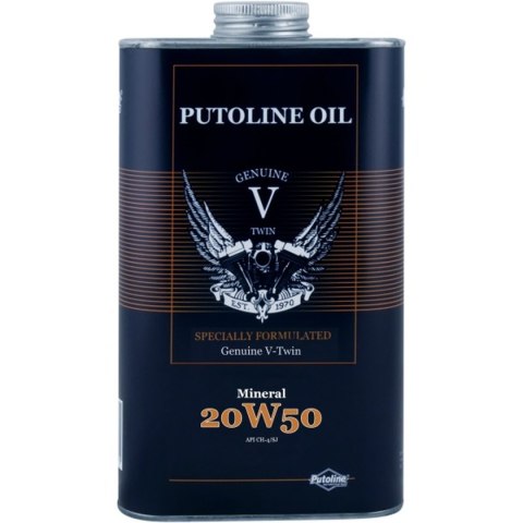 PUTOLINE OLEJ SILNIKOWY 1 L GENUINE V-TWIN MINERALl 20W50 1L (AKC)