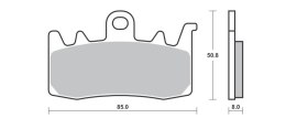 SBS KLOCKI HAMULCOWE KH630 STREET EXCEL SINTER KOLOR ZŁOTY PASUJE DO: HARLEY DAVIDSON 975 BRONX, RA 1250 PAN AMERICA, RH SPORTST