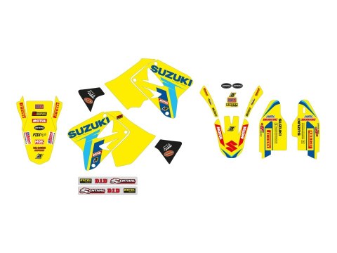 BLACKBIRD KOMPLET NAKLEJEK (OKLEIN) SUZUKI RM 125/250 '01-'24 REPLICA KSRT RESTYLE 22