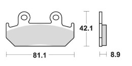 SCHUH WYPRZEDAŻ KLOCKI HAMULCOWE KH121 HONDA CMX 450 86-89, CBR 600 87-94, XRV 750 90-92, PRZÓD