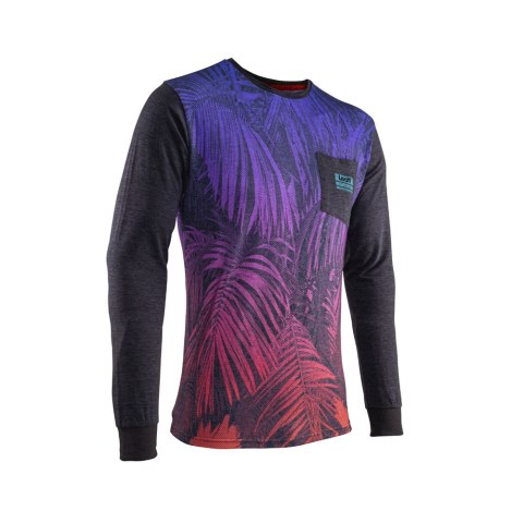 LEATT NOWOŚĆ BLUZKA PREMIUM LONG SHIRT JUNGLE KOLOR GRAFITOWY/NIEBIESKI/POMARAŃCZOWY ROZMIAR L (CASUAL)