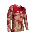 LEATT NOWOŚĆ KOSZULKA MOTO 5.5 ULTRAWELD JERSEY RUBYSTONE KOLOR CZERWONY/BRĄZOWY CAMO ROZMIAR XL