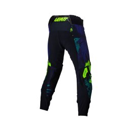 LEATT NOWOŚĆ SPODNIE MOTO 5.5 I.K.S PANTS JUNGLE KOLOR CZARNY/GRANATOWY/ZIELONY FLUO ROZMIAR M