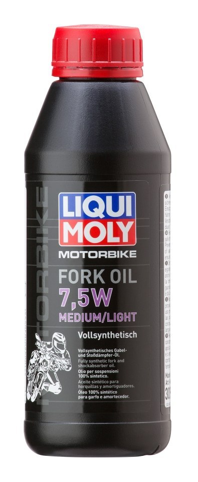 LIQUI MOLY OLEJ DO TELESKOPÓW/ AMORTYZATORÓW/ZAWIESZENIA MOTORBIKE FORK OIL 7,5W MEDIUM/LIGHT 0,5L (6)