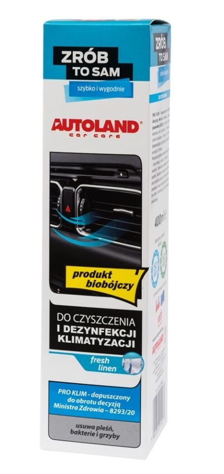 AUTOLAND ŚRODEK DO CZYSZCZENIA I DEZNYFEKCJI KLIMATYZACJI FRESH 0,4L (12)