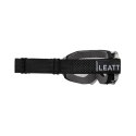 LEATT NOWOŚĆ GOGLE ROWEROWE VELOCITY 4.0 GOGGLE MTB BRUSHED 83% KOLOR CZARY/CZARNY SZYBKA PRZEŹROCZYSTA