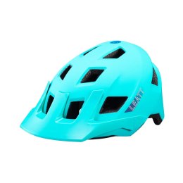 LEATT NOWOŚĆ KASK ROWEROWY MTB ALLMTN 1.0 JUNIOR (DZIECIĘCY/WYPINANA SZCZĘKA) V24 AQUA KOLOR GRANATOWY/NIEBIESKI ROZMIAR XS (50-