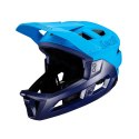 LEATT NOWOŚĆ KASK ROWEROWY MTB ENDURO 2.0 (WYPINANA SZCZĘKA) V24 CYAN KOLOR GRANATOWY/NIEBIESKI ROZMIAR S (51-55 cm)