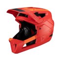 LEATT NOWOŚĆ KASK ROWEROWY MTB ENDURO 4.0 (WYPINANA SZCZĘKA) V24 HELMET RED KOLOR CZERWONY ROZMIAR L (59-63 cm)