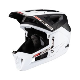 LEATT NOWOŚĆ KASK ROWEROWY MTB ENDURO 4.0 (WYPINANA SZCZĘKA) V24 HELMET WHITE KOLOR BIAŁY/CZARNY ROZMIAR L (59-63 cm)