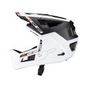 LEATT NOWOŚĆ KASK ROWEROWY MTB ENDURO 4.0 (WYPINANA SZCZĘKA) V24 HELMET WHITE KOLOR BIAŁY/CZARNY ROZMIAR L (59-63 cm)