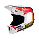 LEATT NOWOŚĆ KASK ROWEROWY MTB GRAVITY 2.0 V24 HELMET WHITE/RED KOLOR BIAŁY/CZERWONY ROZMIAR XL (61-62 cm)