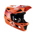 LEATT NOWOŚĆ KASK ROWEROWY MTB GRAVITY 4.0 V24 HELMET FLAME KOLOR POMARAŃCZOWY/BORDOWY/BIAŁY ROZMIAR XL (61-62 cm)