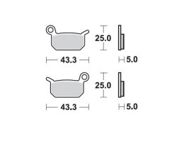 MOTO-MASTER KLOCKI HAMULCOWE KH325 SINTER METAL OEM: 11 (SINTERPRO RACING) KTM SXE -5 ELECTRIC 19- SX 50 09-, SX 65 04-08, HUSQV