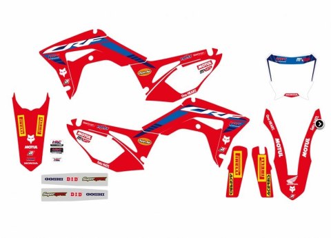 BLACKBIRD KOMPLET NAKLEJEK (OKLEIN) HONDA CRF 250R '18-'21, CRF 450R '17-'21, CRF 450X '17-'24 HONDA REPLICA TEAM HRC 23