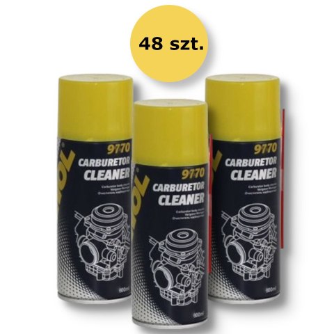 MANNOL CARBURETOR CLEANER SPRAY DO CZYSZCZENIA GAŹNIKA 600 ML (9770) (48) KARTON 48 SZTUK (PAKIET)