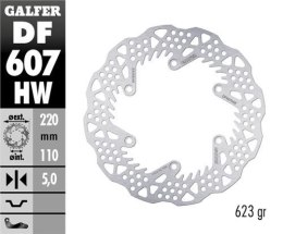 GALFER TARCZA HAMULCOWA TYŁ KTM SX/EXC/LC4 HUSABERG,HUSQVARNA,GAS GAS (220X110X5MM) SHARK WAVE ENDURO MOTOCROSS