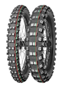 MITAS OPONA 110/100-18 TERRA FORCE MX-MH MEDIUM/HARD 64M TT (CZERWONY/ZIELONY PASEK) TYŁ DOT 2023 (DOT:XCDT) (26649) WYCOFANE (Z