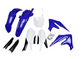 UFO KOMPLET PLASTIKÓW Z OSŁONAMI TELESKOPÓW (AMORTYZATORÓW) YAMAHA YZF 250 '19-'23, YZF 450 '18-'22 KOLOR OEM NIEBIESKI BIAŁY CZ