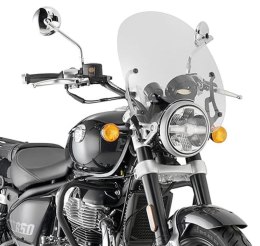 KAPPA 2024/02 SZYBA ROYAL ENFIELD SUPER METEOR 650 '23, 38 X 42 CM PRZEZROCZYSTA - POTRZEBNE MOCOWANIE A9058AK