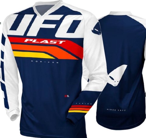 UFO KOSZULKA HORIZON JERSEY CROSS KOLOR NIEBIESKI BIAŁY ROZMIAR XXXL - KOLEKCJA 2024