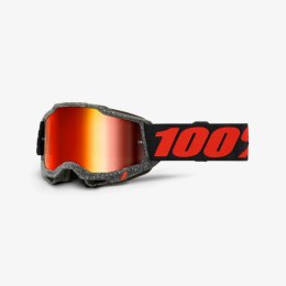 100 PROCENT GOGLE MODEL ACCURI 2 HUARAKI - MIRROR RED LENS - KOLOR SZARY/CZARNY/CZERWONY SZYBKA CZERWONE LUSTRO