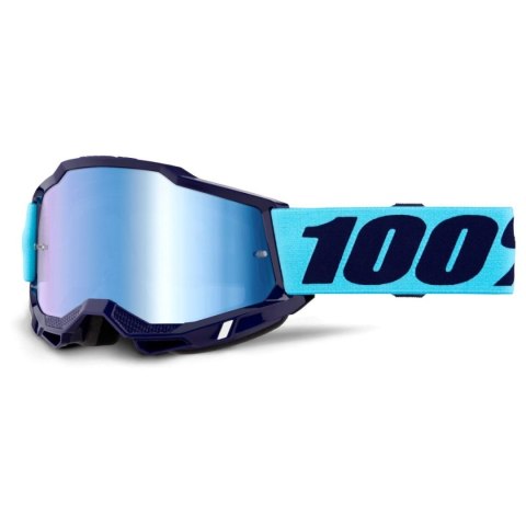 100 PROCENT GOGLE MODEL ACCURI 2 VAULTER - MIRROR BLUE LENS KOLOR NIEBIESKI/GRANATOWY SZYBA NIEBIESKIE LUSTRO