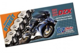 CZ 2024/04 ŁAŃCUCH NAPĘDOWY 525 DZX (104 OGNIW) ACTIVE RING (X-RING) CHROM DO 1000 CCM (40,0 KN) + ZAKUWKA DRĄŻONA