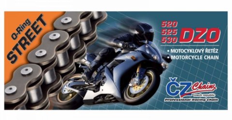 CZ 2024/04 ŁAŃCUCH NAPĘDOWY 525 DZO (104 OGNIW) O-RING BRONZE DO 900 CCM (STREET) (40,0 KN) + ZAKUWKA DRĄŻONA