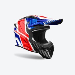 AIROH KASK CROSS / ENDURO / ATV / QUAD AVIATOR ACE 2 PROUD KOLOR BIAŁY/NIEBIESKI/CZERWONY ROZMIAR XL