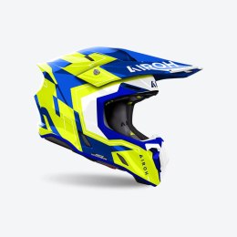 AIROH KASK CROSS / ENDURO / ATV / QUAD TWIST 3 DIZZY KOLOR BIAŁY/NIEBIESKI/ŻÓŁTY FLUO ROZMIAR L