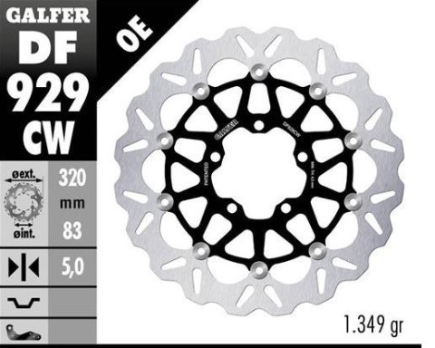 GALFER TARCZA HAMULCOWA PRZÓD TRIUMPH TIGER 850 '24; TIGER 900 '20-'24; TIGER 1200 '20-'24; SPEED TRIPLE 1050/1200 '18-'24; ROCK