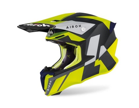 AIROH WYPRZEDAŻ KASK CROSS / ENDURO / ATV / QUAD TWIST 2.0 LIFT KOLOR CZARNY/ŻÓŁTY MAT ROZMIAR S