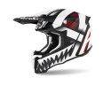 AIROH WYPRZEDAŻ KASK CROSS / ENDURO / ATV / QUAD TWIST 2.0 MASK MATT KOLOR BIAŁY/CZARNY/CZERWONY MAT ROZMIAR L