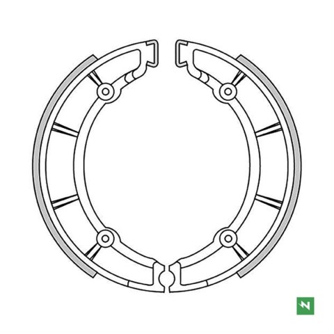 NEWFREN SZCZĘKI HAMULCOWE TYŁ MOTO GUZZI V7 SPECJAL 700 '69-'71; V 7 700 '67-'76 (220X40MM)