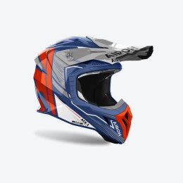 AIROH KASK CROSS / ENDURO / ATV / QUAD AVIATOR ACE 2 ENGINE CERULEAN GLOSS KOLOR POMARAŃCZOWY/BIAŁY/NIEBIESKI ROZMIAR L