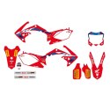 BLACKBIRD KOMPLET NAKLEJEK (OKLEIN) HONDA CRF 250R '10-'13; CRF 450R '09-'12 REPLICA TEAM HRC 23 CZERWONY CZARNY