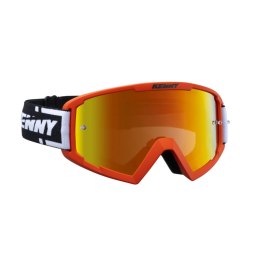 KENNY RACING GOGLE MODEL TRACK ORANGE - RED LENS - KOLOR POMARAŃCZOWY/CZARNY/BIAŁY SZYBKA CZERWONE LUSTRO