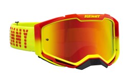 KENNY RACING GOGLE MODEL VENTURY RED/YELLOW KOLOR ŻÓŁTY FLUO/CZERWONY SZYBA CZERWONE LUSTRO