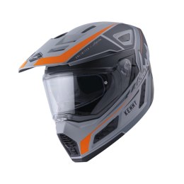 KENNY RACING KASK DUAL ADVENTURE MODEL EXPLORER GREY KOLOR CZARNY/SZARY/POMARAŃCZOWY ROZMIAR XL (61 - 62 CM)